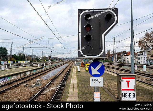 Illustration picture shows empty railroad tracks during a 48 hour strike of Belgian railway company NMBS-SNCB, organized by unions SLFP Cheminots-VSOA Spoor