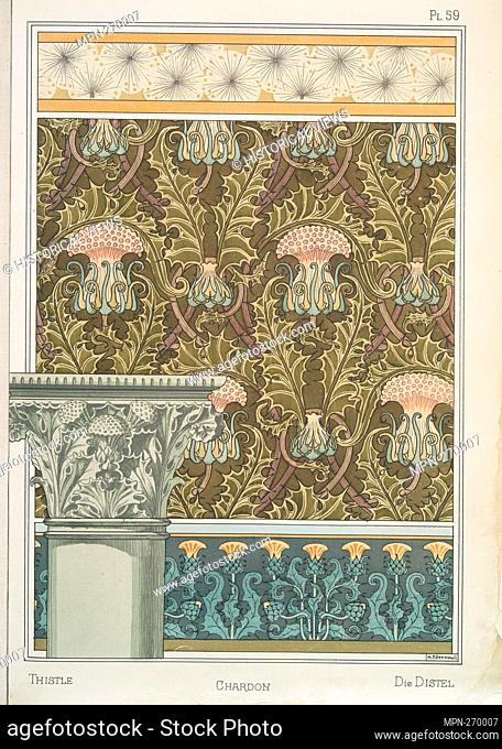 Chardon. Grasset, Eugène, 1841-1917 (Compiler) Verneuil, M. P. (Maurice Pillard) (1869-) (Artist). La plante et ses applications ornementales