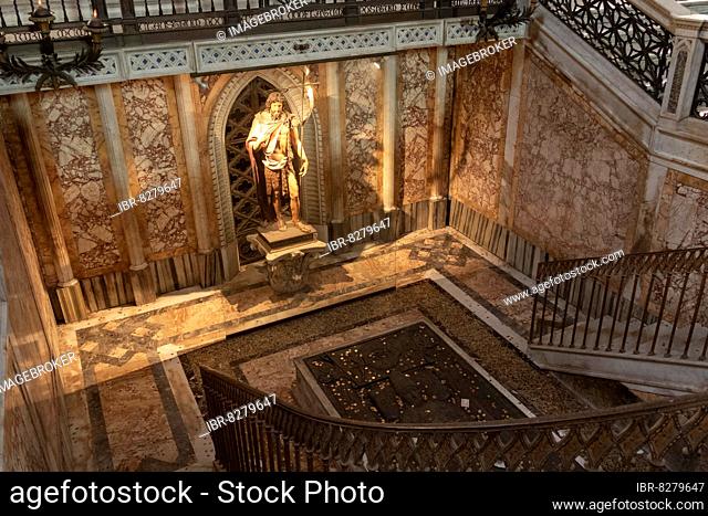 Statue Johannes der Täufer, Lateranbasilika, Basilica San Giovanni in Laterano, Kathedrale des Bistums Rom, Stadtteil Monti, Rom Italien