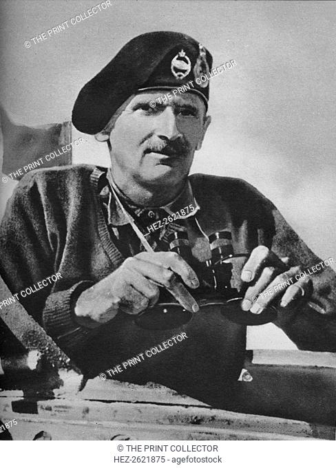 'The 8th Army commander Bernard Law Montgomery', 1942. Field Marshal Bernard Law Montgomery, 1st Viscount Montgomery of Alamein (1887-1976)