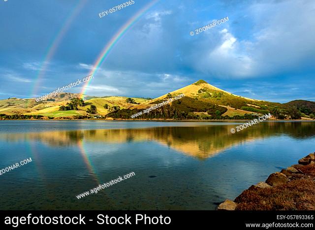 Double Rainbow over the Otago Peninsula