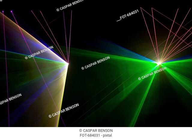 Multi colored laser lights