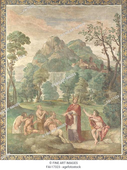 The Judgement of Midas (Fresco from Villa Aldobrandini). Domenichino (1581-1641). Fresco. Baroque. 1617-1618. National Gallery, London. 267x224