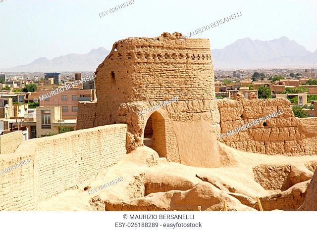 Architecture details of the Narin Qal'eh or Narin Castle is a mud brick fort or castle in the town of Meybod, Iran. It incorporate mud bricks of the Medes...