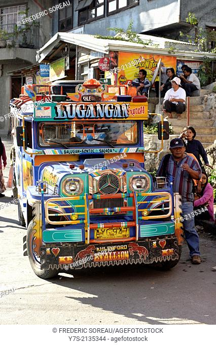 Filipino jeepney in Sagada, Luzon island, Philippines, South East Asia