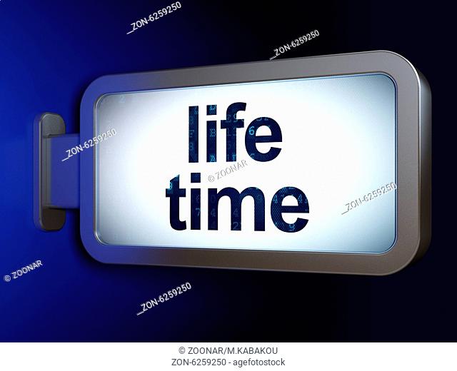 Timeline concept: Life Time on billboard background