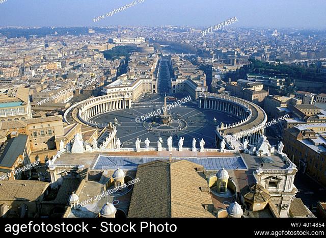 st. peter's square, rome view, vatican