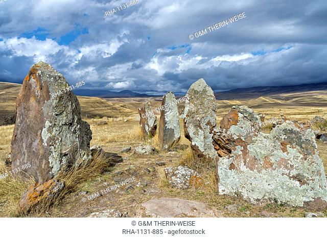 Prehistoric archaeological Karer site of Zorats, Sisian, Syunik Province, Armenia, Caucasus, Asia