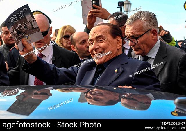 Forza Italia leader Silvio Berlusconi in Calabria to support center-right candidate Jole Santelli in the next regional elections