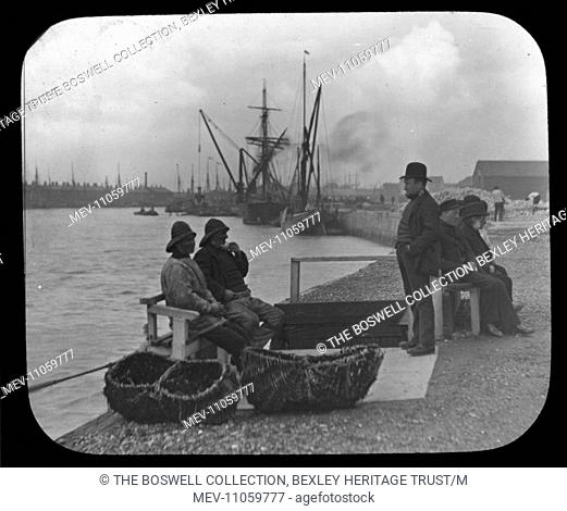 Great Yarmouth - Bay, boats, fisherman, etc. Part of Box 318 Boswell Collection - Dickens