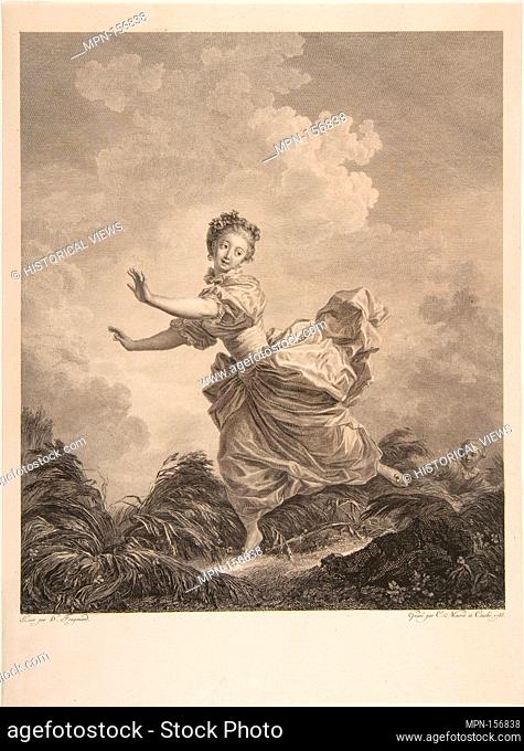 La Fuite a Dessein. Artist: After Jean Honoré Fragonard (French, Grasse 1732-1806 Paris); Artist: Engraved by Jacques Couché (French