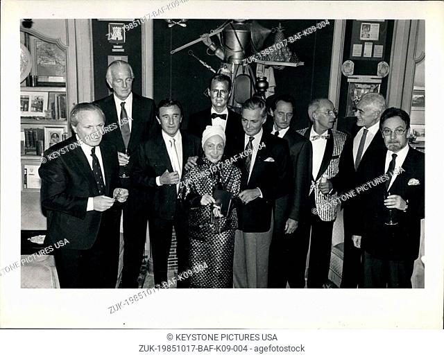 Oct. 17, 1985 - There was a big dinner held at La Tour Argent for the launch of the 'Gold American Express Card' in France