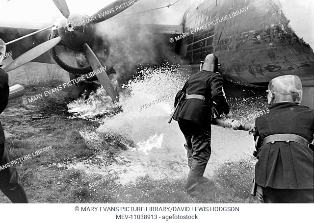 Aircraft Firefighters’ School based at Stansted, Essex, where men and women from around the world were trained. Old aircraft were deliberately set ablaze to...
