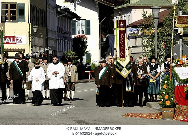 Catholic Corpus Christi Procession, Prien, Chiemgau, Upper Bavaria, Germany, Europe
