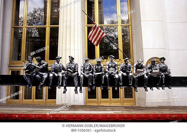 Memorial, Tribute to the hardhats, Ground Zero, Manhattan, New York City, USA