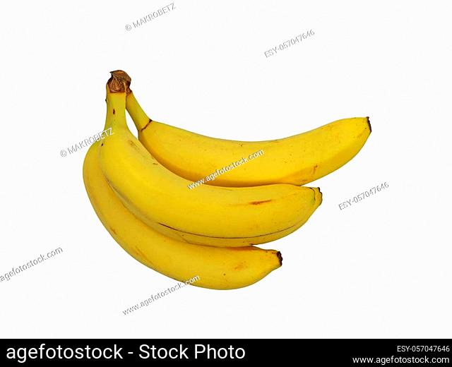 Fresh natural looking banana isolated on white background