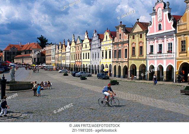 the historic centre of Telc at Czech