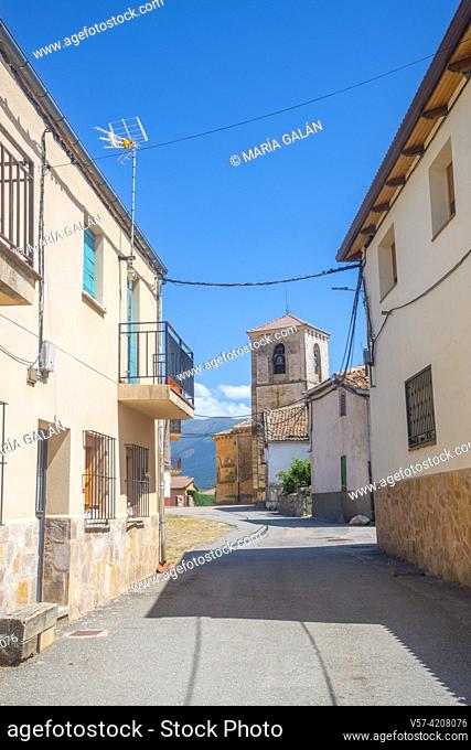 Street. Cerezo de Arriba, Segovia province, Castilla Leon, Spain