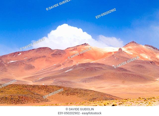 Bolivian landscape, Salvador Dali desert view. Beautiful Bolivia