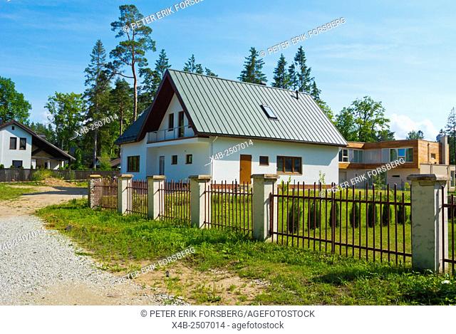 Area of holiday homes, Joesuu, resort near Narva, Ida-Viru County, eastern Estonia, Europe