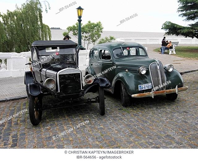 Vintage cars in Colonia, Uruguay