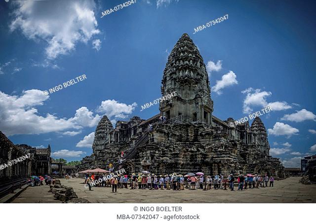 Asia, Cambodia, Angkor Wat, tower, temple, stairs