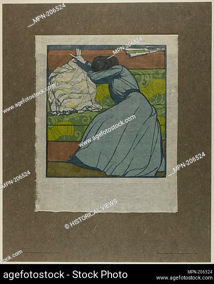 The Pillow - 1903 - Maximilian Kurzweil Austrian, 1967-1916 - Artist: Maximilian Kurzweil, Origin: Austria, Date: 1903, Medium: Color woodcut on paper