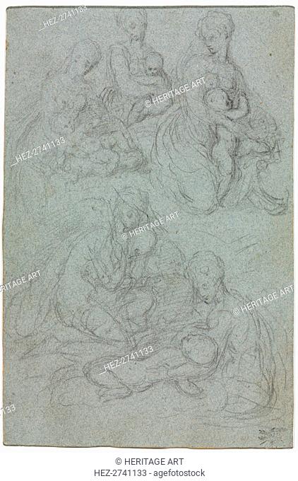 Sketches of Virgin and Child, second half 1500s. Creator: Giulio Campi (Italian, c. 1500-1572)
