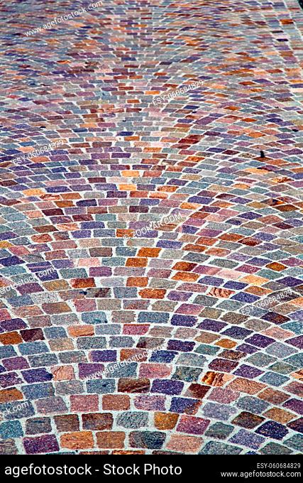besnate street santo antonino lombardy italy varese abstract  pavement of a curch and marble
