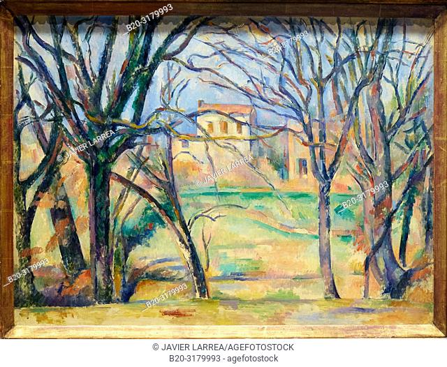 """Arbres et maisons"", Paul Cézanne, Musee de L'Orangerie, Tuileries, Paris, France