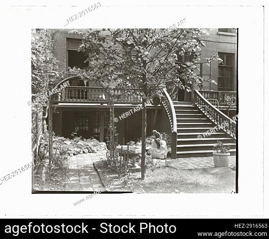 The Touchstone Garden, 118-120 East 30th Street, New York, New York, 1919. Creator: Frances Benjamin Johnston