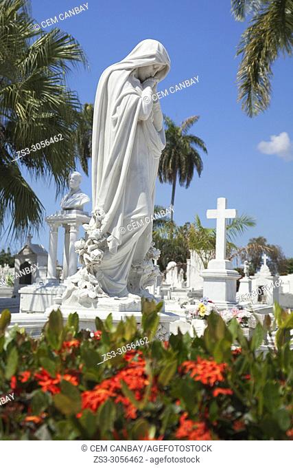 View to the Sta. Ifigenia Cemetery-Cementerio Sta. Ifigenia at the city center, Santiago de Cuba, Cuba, Central America