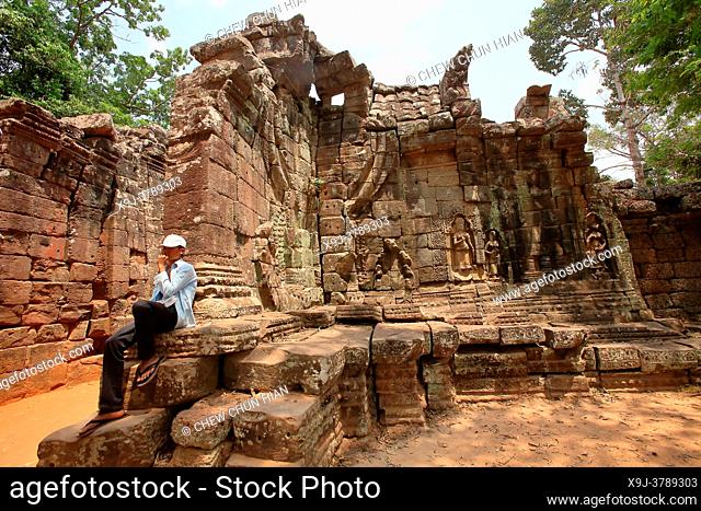 rchitectural detail, Angkor Temples, Cambodia