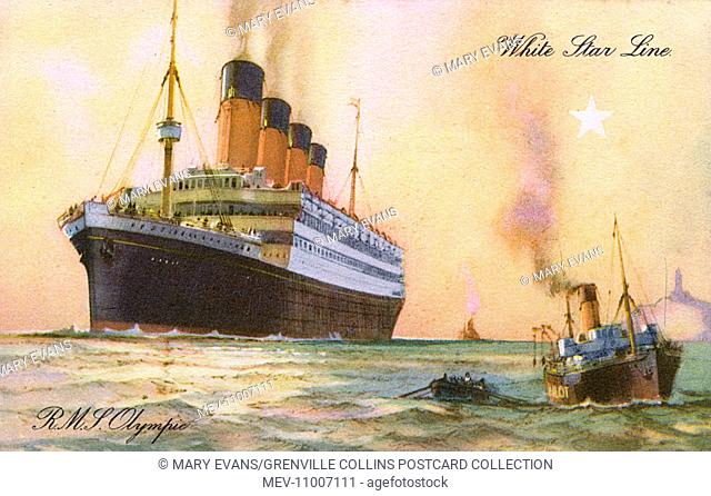 #php.03162 Photo RMS OLYMPIC WHITE STAR LINE 1911 PAQUEBOT OCEAN LINER 