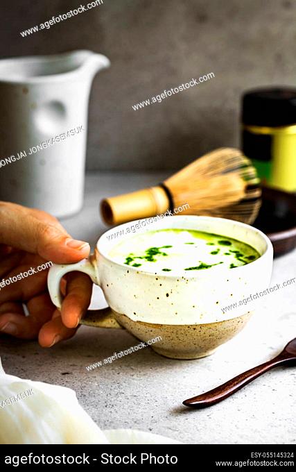Matcha Coconut milk Latte by Chasen