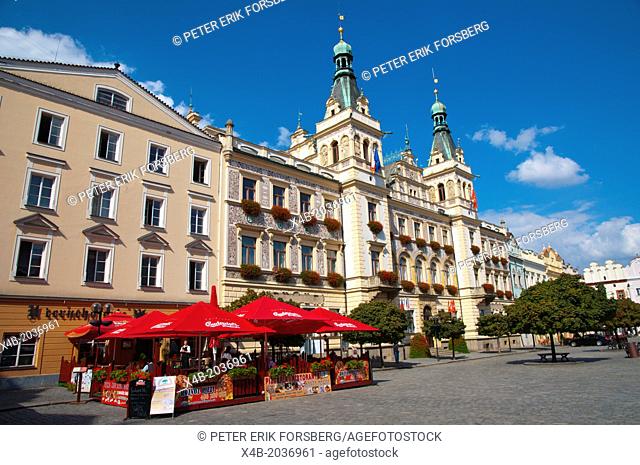 Pernstynovo namesti main square old town Pardubice city eastern Bohemia Czech Republic Europe