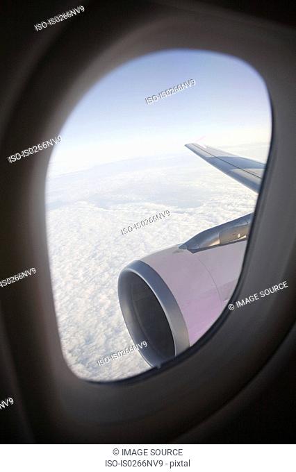 View out of a plane