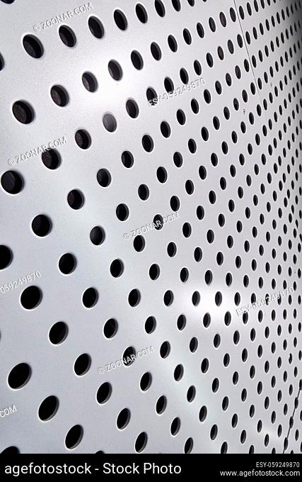 Metal hole mesh pattern, shiny material