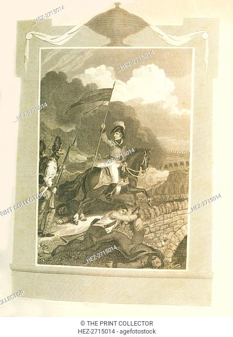 'Buonaparte atttempting to force the Bridge of Arcola', (1796), 1816. Creator: Unknown