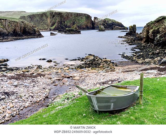 Landscape on West Shetland. Europe, Great Britain, Scotland, Northern Isles, Shetland, May
