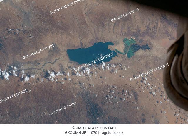 The Dead Sea was photographed with a digital still camera by one of the STS-127 crew members on July 23, 2009