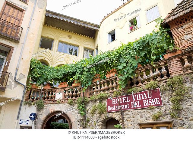 The Hotel Vidal in Ceret, Pyrenees-Orientales, Roussillon, Languedoc-Roussillon, South France, France