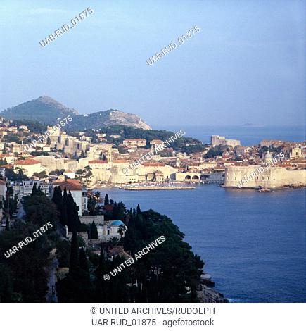 Urlaub in Dubrovnik, Kroatien, Jugoslawien 1970er Jahre. Vacation in Dubrovnik, Croatia, Yugoslavia 1970s