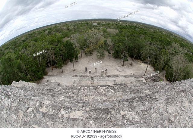 Pyramide of the structure II, Calakmul, Campeche, Yucatan, Mexico