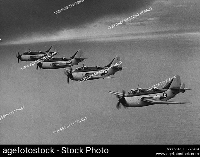 Navy's Anti-Submarine Planes Today's picture of 703 X flight of the Fairey Gannet anti-submarine aircraft that have just been formally inaugurated at the R