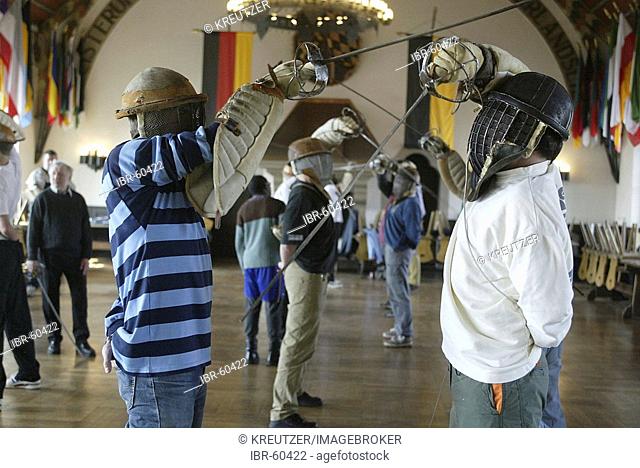 Weinheim, DEU, 05.04.2003, academic fencing, fraternity WSC Wachenburg Korps
