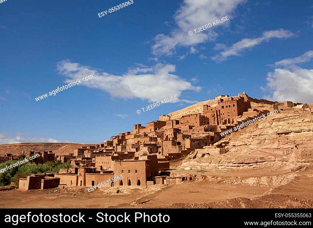 picturesque mountain village Ait Ben Haddou which is under protection of the Unesco world heritage