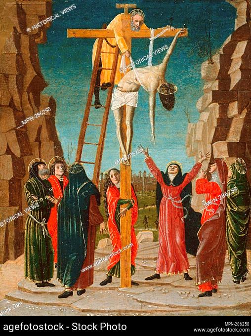 Author: Bernardino Jacobi Butinone. The Descent from the Cross - c. 1485 - Butinone, Bernardino Italian, c. 1450-before November 1510