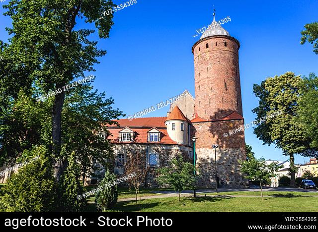 Medieval knights castle in Swidwin, capital of Swidwin County in West Pomeranian Voivodeship of northwestern Poland