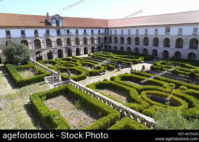 Alcobaça, Cloister of Santa Maria monastery (12-18th century, gothic and baroque). World Heritage Site. Leiria, Portugal
